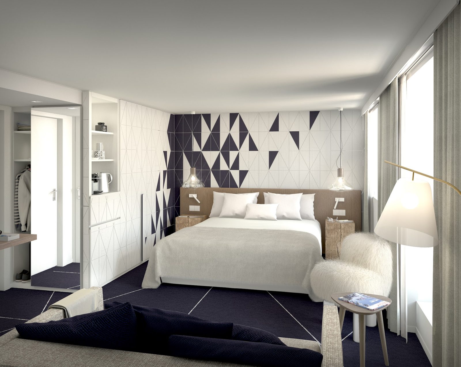 White 1921 Courchevel interior