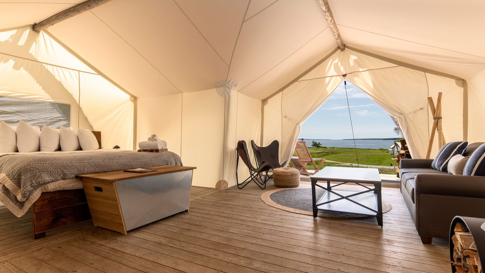 Under Canvas Acadia interior