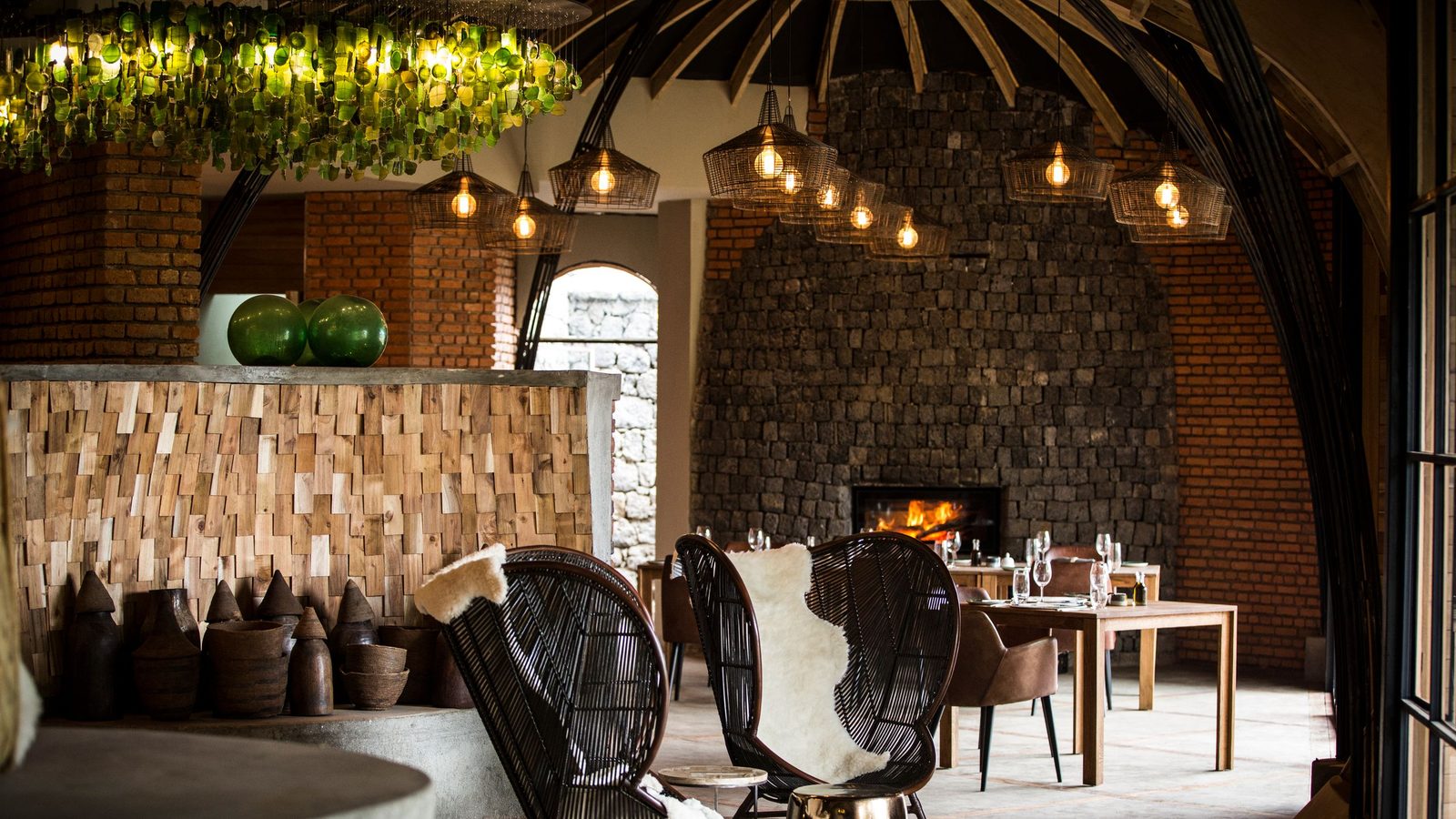 Wilderness Bisate Lodge interior